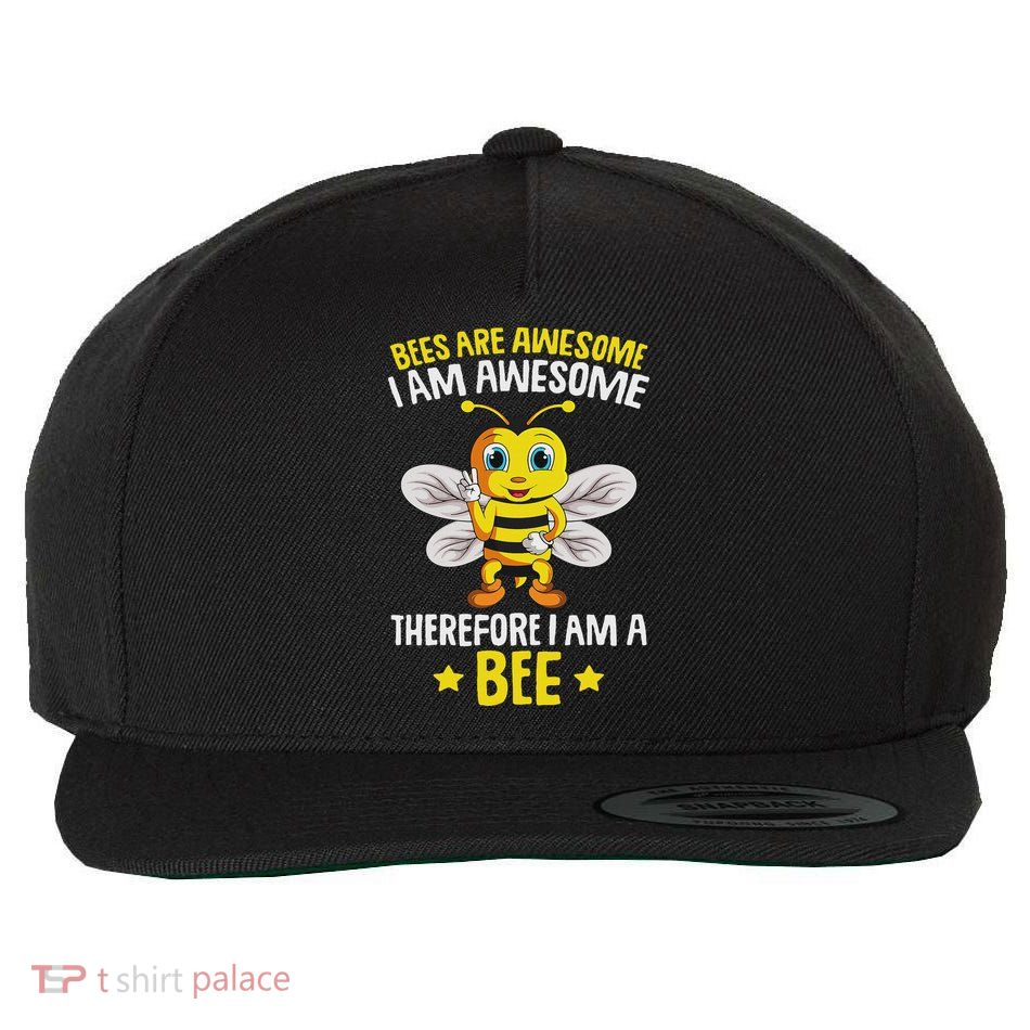 Bees Are Awesome Bumble Bee Wool Snapback Cap