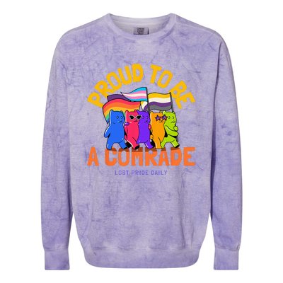 Being An Ally And Allyship LGBT Colorblast Crewneck Sweatshirt