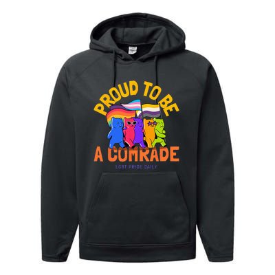 Being An Ally And Allyship LGBT Performance Fleece Hoodie