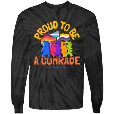 Being An Ally And Allyship LGBT Tie-Dye Long Sleeve Shirt