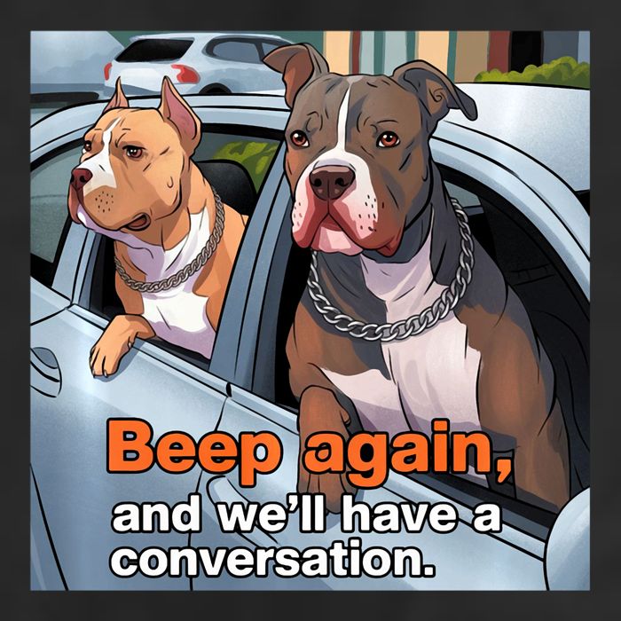 Beep Again And WeLl Have A Conversation Funny Pit Bull Trucker Hat