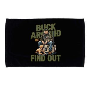 Buck Around And Find Out Funny Trump Camo Hunting Microfiber Hand Towel