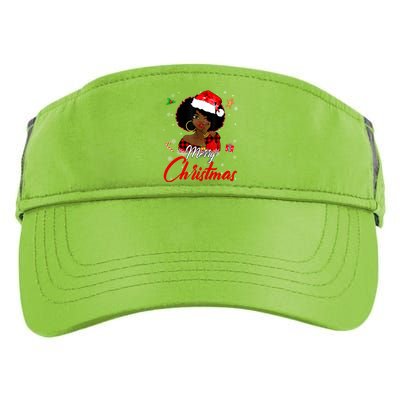 Black African American Melanin Christmas Santa Hat Xmas Cute Gift Adult Drive Performance Visor