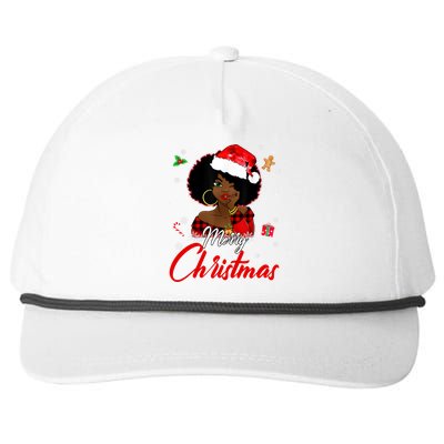 Black African American Melanin Christmas Santa Hat Xmas Cute Gift Snapback Five-Panel Rope Hat