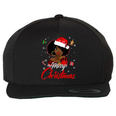 Black African American Melanin Christmas Santa Hat Xmas Cute Gift Wool Snapback Cap