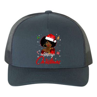 Black African American Melanin Christmas Santa Hat Xmas Cute Gift Yupoong Adult 5-Panel Trucker Hat