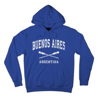 Buenos Aires Argentina Vintage Nautical Paddles Sports Oars Gift Hoodie