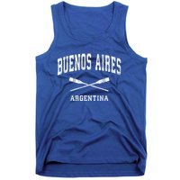 Buenos Aires Argentina Vintage Nautical Paddles Sports Oars Gift Tank Top