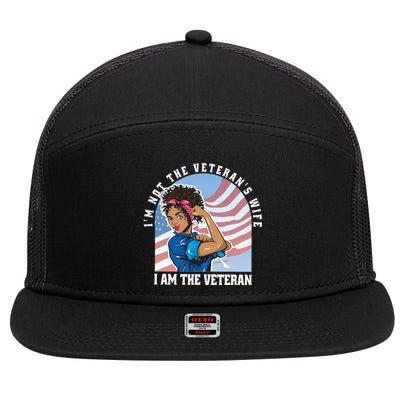 Black African American Veteran VeteranS Day Quote Gift 7 Panel Mesh Trucker Snapback Hat