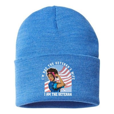 Black African American Veteran VeteranS Day Quote Gift Sustainable Knit Beanie