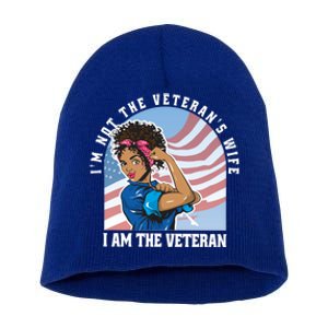 Black African American Veteran VeteranS Day Quote Gift Short Acrylic Beanie