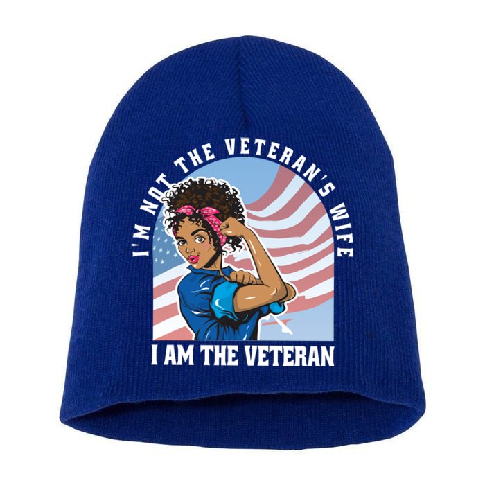 Black African American Veteran VeteranS Day Quote Gift Short Acrylic Beanie