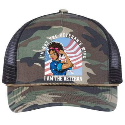 Black African American Veteran VeteranS Day Quote Gift Retro Rope Trucker Hat Cap