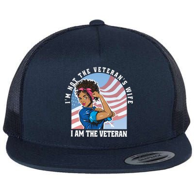 Black African American Veteran VeteranS Day Quote Gift Flat Bill Trucker Hat