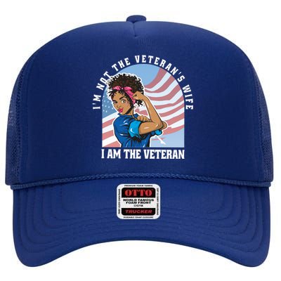 Black African American Veteran VeteranS Day Quote Gift High Crown Mesh Back Trucker Hat