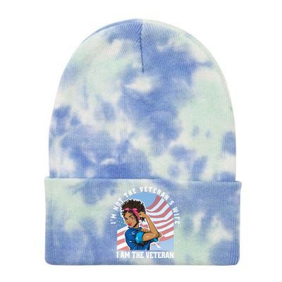 Black African American Veteran VeteranS Day Quote Gift Tie Dye 12in Knit Beanie