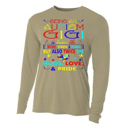 Being An Autism Gigi Hugs Love Pride Awareness Gift Cooling Performance Long Sleeve Crew