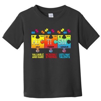 Black Autism Awareness Puzzle Classic Fit Short Sleeve Cotton & Polyester Blend Toddler T-Shirt