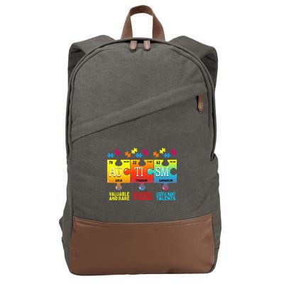 Black Autism Awareness Puzzle Classic Fit Short Sleeve Cotton & Polyester Blend Cotton Canvas Backpack