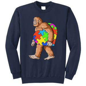 Bigfoot Autism Awareness Heart Puzzle Piece Sasquatch Sweatshirt