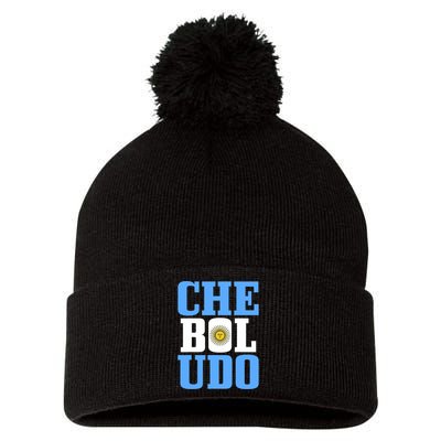 Boludo Argentina Argentinian Flag Pride Roots Funny Pom Pom 12in Knit Beanie