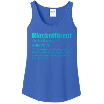 Blacknificent Afro African Pro Black History Gift Ladies Essential Tank