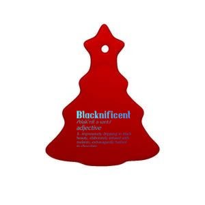 Blacknificent Afro African Pro Black History Gift Ceramic Tree Ornament