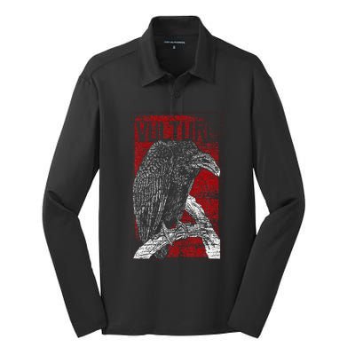 Bird Africa Animal Scavenger Ruppells Griffon Vulture Silk Touch Performance Long Sleeve Polo