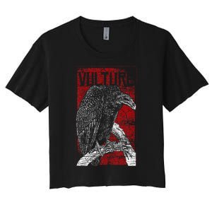 Bird Africa Animal Scavenger Ruppells Griffon Vulture Women's Crop Top Tee