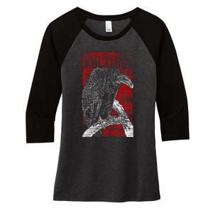 Bird Africa Animal Scavenger Ruppells Griffon Vulture Women's Tri-Blend 3/4-Sleeve Raglan Shirt