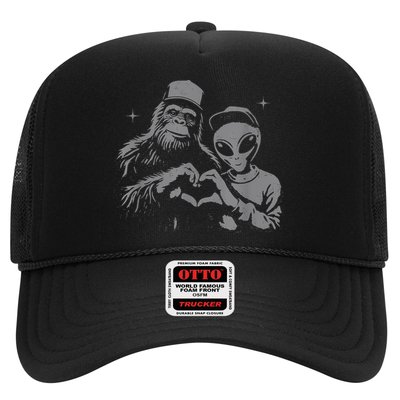 Bigfoot And Alien Sasquatch Love Hand Sign Hat