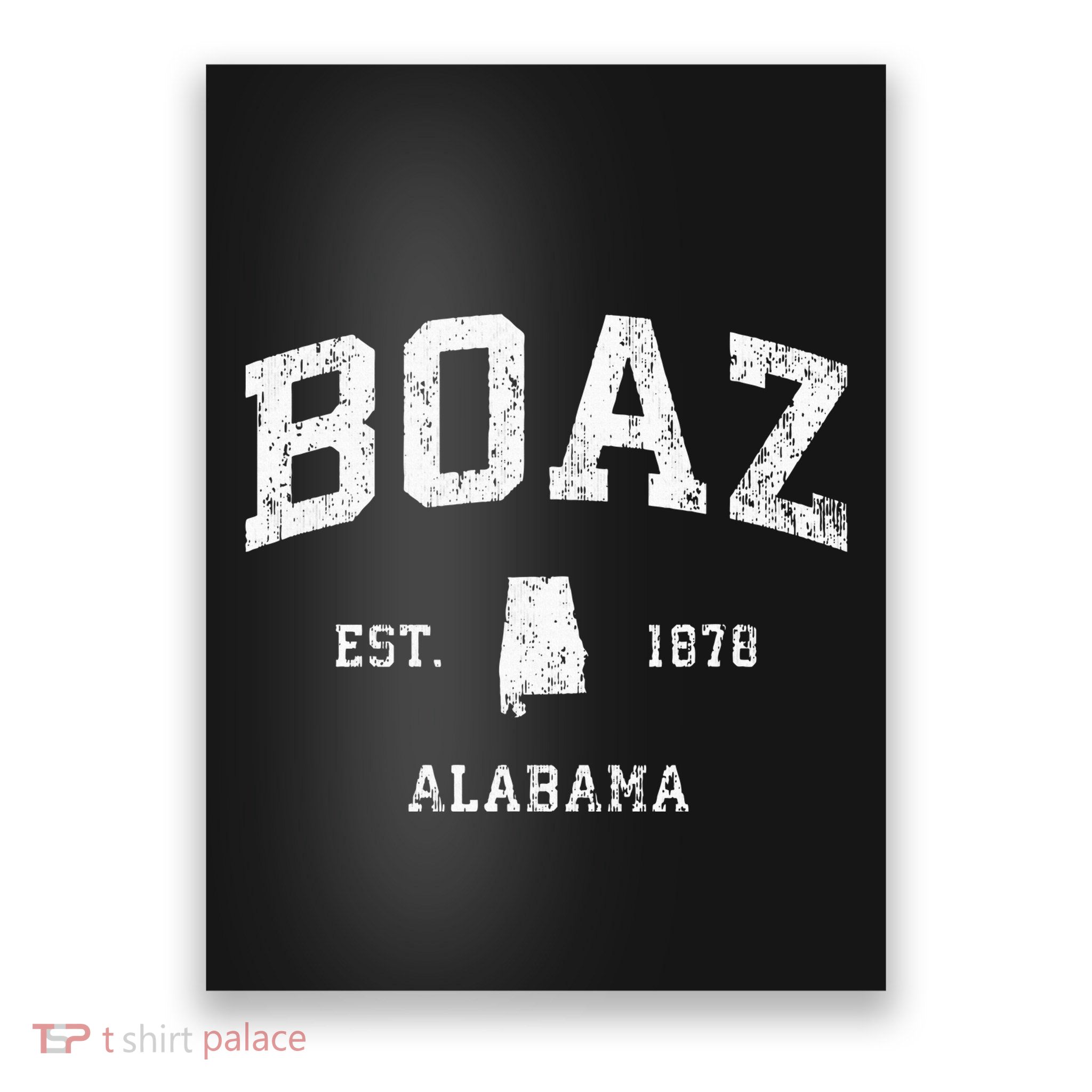 Boaz Alabama Al Vintage Athletic Sports Design Poster