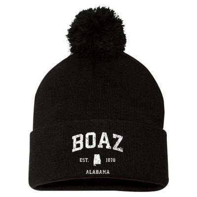 Boaz Alabama Al Vintage Athletic Sports Design Pom Pom 12in Knit Beanie
