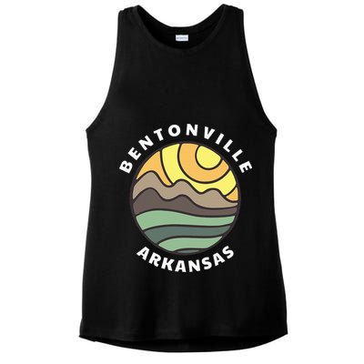 Bentonville Arkansas Ar Mountain Vacation Souvenir Ladies PosiCharge Tri-Blend Wicking Tank