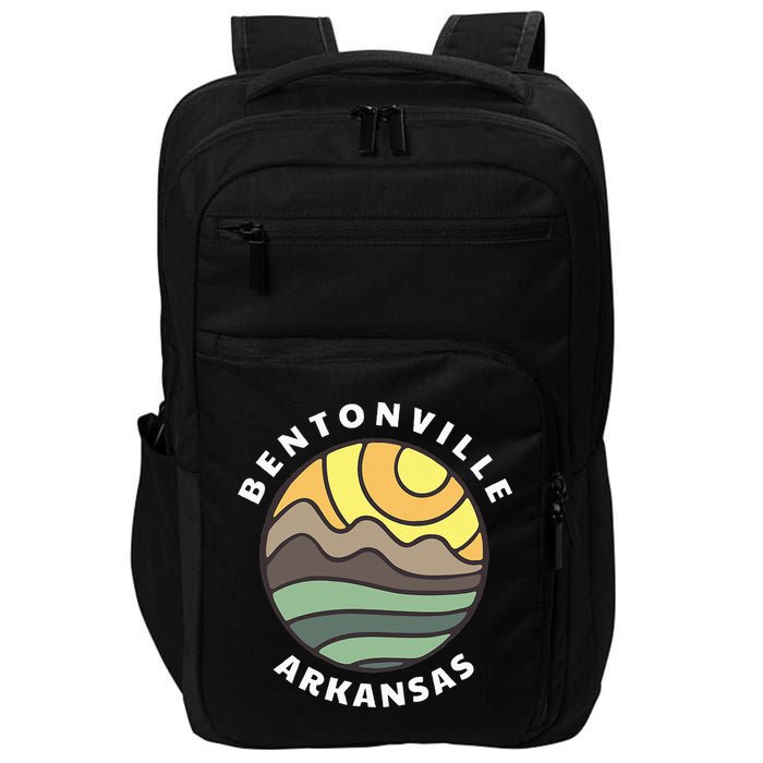 Bentonville Arkansas Ar Mountain Vacation Souvenir Impact Tech Backpack