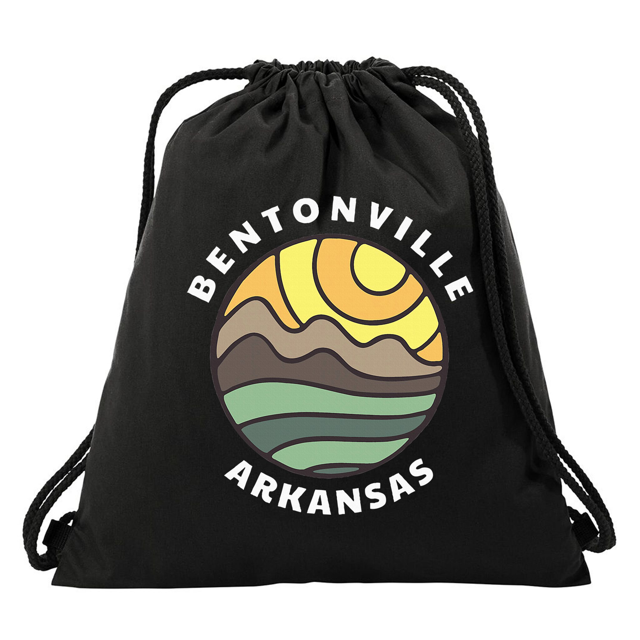 Bentonville Arkansas Ar Mountain Vacation Souvenir Drawstring Bag