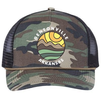 Bentonville Arkansas Ar Mountain Vacation Souvenir Retro Rope Trucker Hat Cap