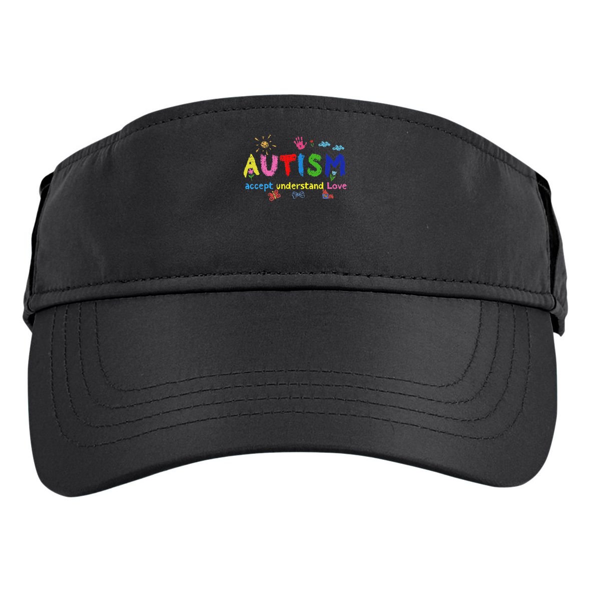 Brushstroke Autism Accept Understand Love Autism Awareness Adult Drive Performance Visor