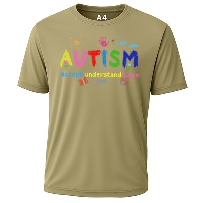 Brushstroke Autism Accept Understand Love Autism Awareness Performance Shirt