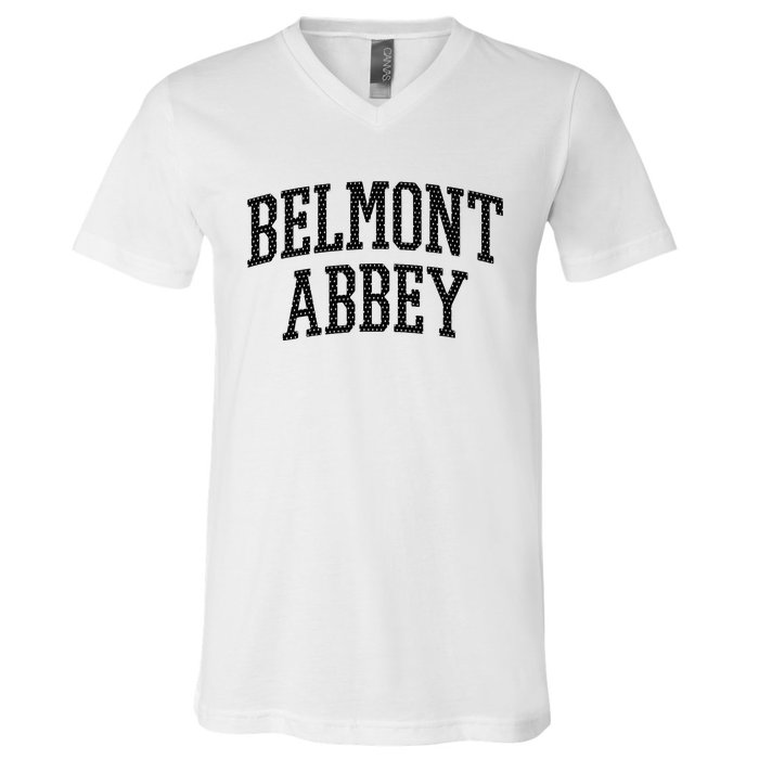 Belmont Abbey Arch Vintage College University Alumni Style V-Neck T-Shirt