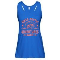 Basstastic Adventures Await Bass Fishing Gift Ladies Essential Flowy Tank