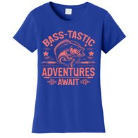 Basstastic Adventures Await Bass Fishing Gift Women's T-Shirt