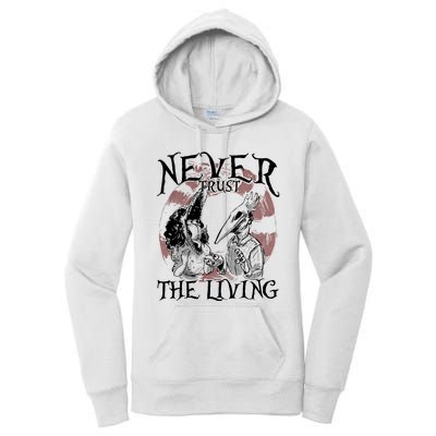 Barbara And Adam Never Trust The Living Halloween Beetle Juice Women's Pullover Hoodie