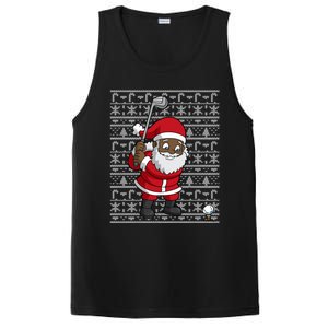 Black African American Santa Claus Golf Ugly Christmas PosiCharge Competitor Tank