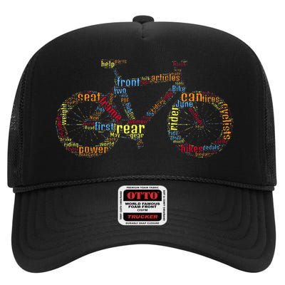 Bicycle Amazing Anatomy Cycling High Crown Mesh Back Trucker Hat