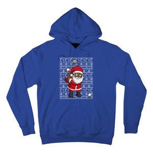 Black African American Santa Claus Golf Ugly Christmas Funny Gift Hoodie