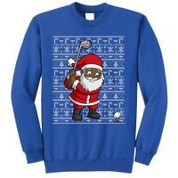 Black African American Santa Claus Golf Ugly Christmas Funny Gift Sweatshirt