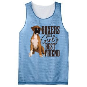 Boxers Are A Girl Best Friend Funny Dog Boxer Mom Mesh Reversible Basketball Jersey Tank