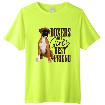 Boxers Are A Girl Best Friend Funny Dog Boxer Mom Tall Fusion ChromaSoft Performance T-Shirt