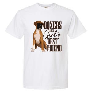 Boxers Are A Girl Best Friend Funny Dog Boxer Mom Garment-Dyed Heavyweight T-Shirt